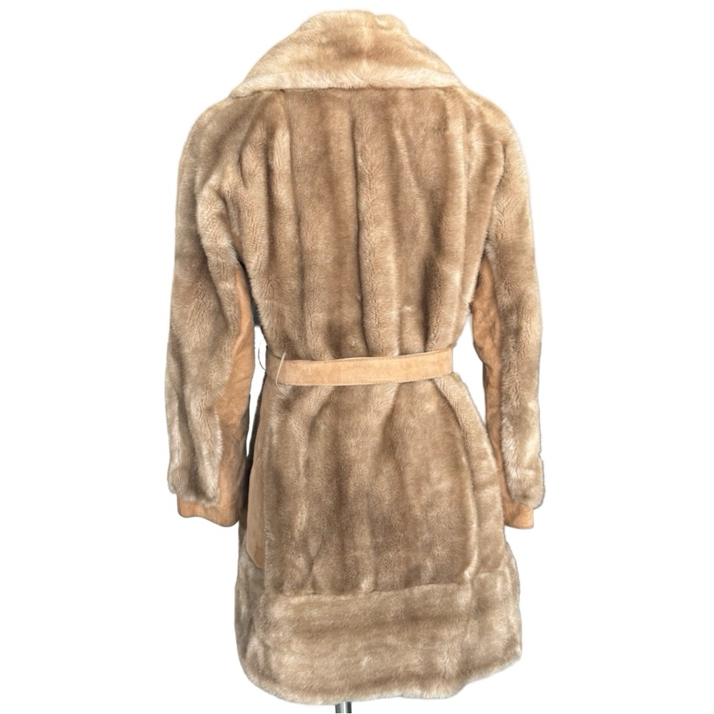 Vintage Lilli Ann Coat London Leathers Faux Fur and Leather Details 60s 70s - Picture 4 of 16